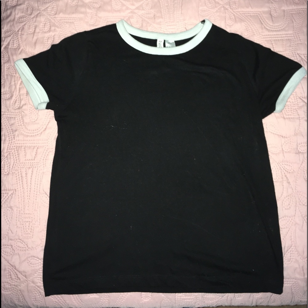Black Shortsleeve with white sides